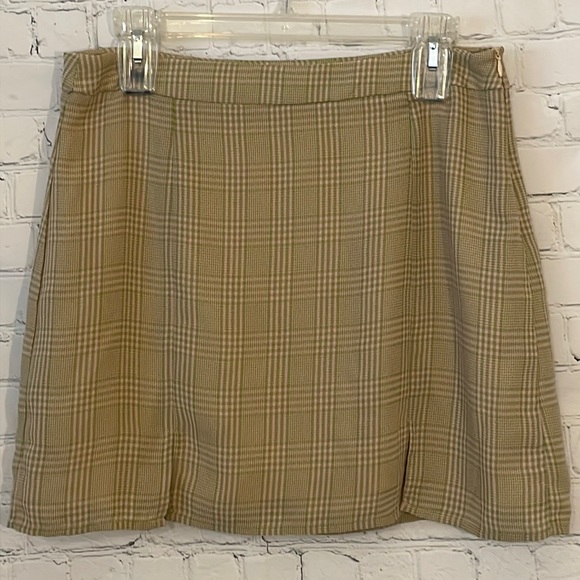Altar'd State Dresses & Skirts - Altar’d State plaid green and pink mini skirt